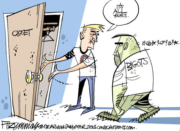Daily Fitz Cartoon: Into the closet